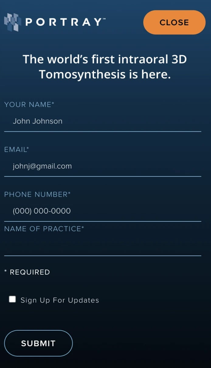 Portray form mobile view